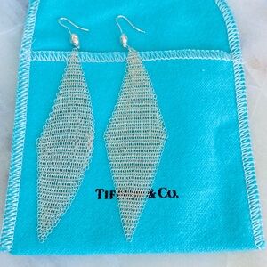 Elsa Peretti Vintage Sterling Sliver, Classic, lightweight, Mesh Earrings.